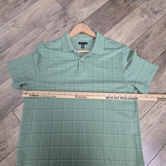 Van Heusen Medium Mens Green Polo Shirt - Picture 5 of 9